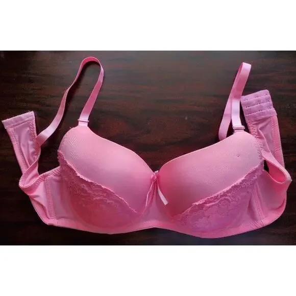 HandMade Unbranded Pink Bra, Size 42DD - Picture 1 of 6